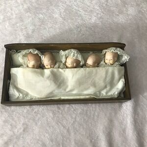 Vintage Lot of 5 R.O.C.  Babies Baby figurine Doll Porcelain Set Collectors